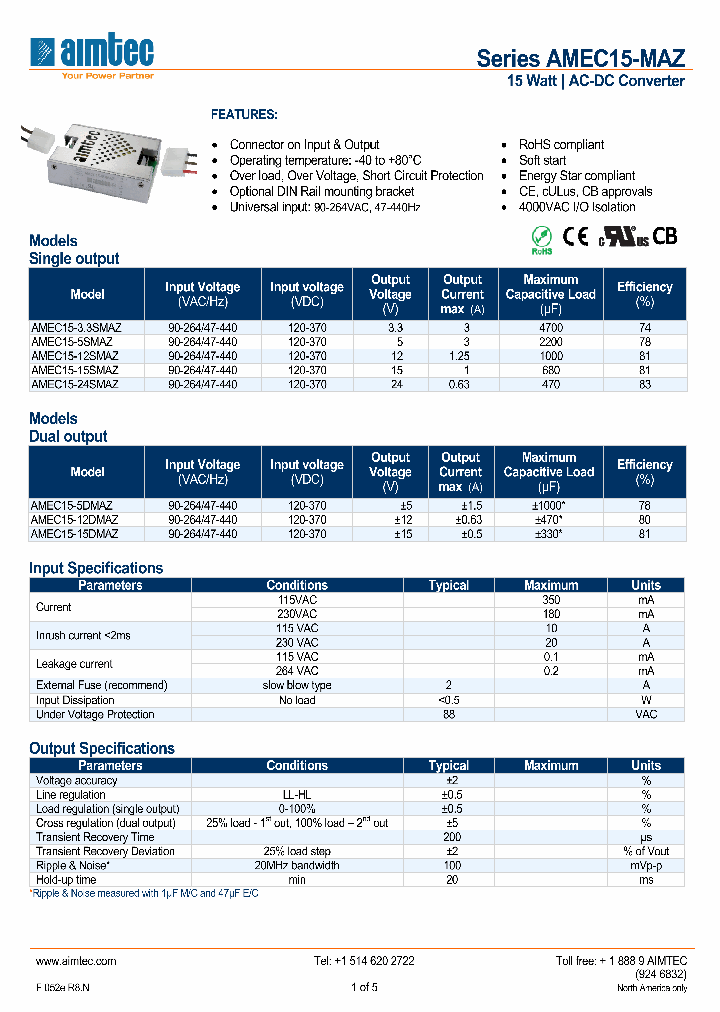 AMEC15-12SMAZ_2379882.PDF Datasheet