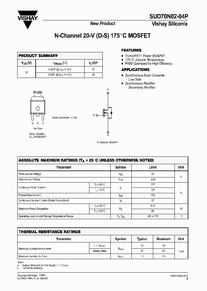 SUD70N02-04P_2380547.PDF Datasheet