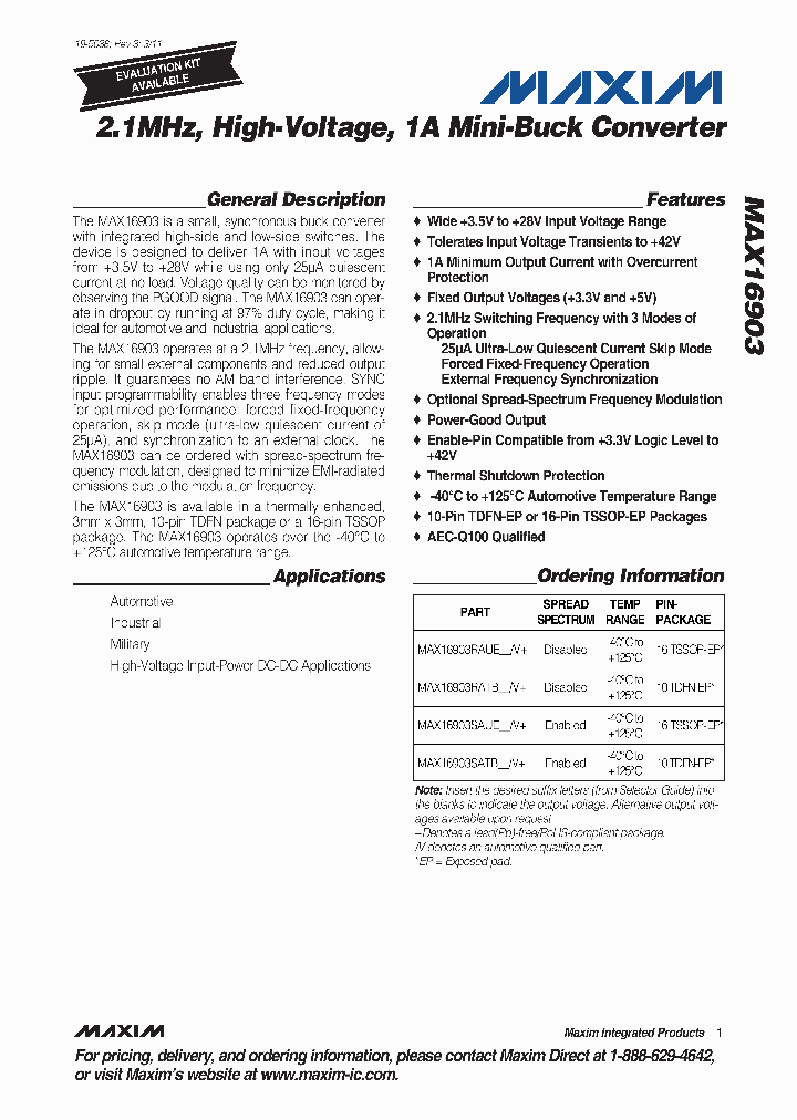 MAX16903_2379890.PDF Datasheet