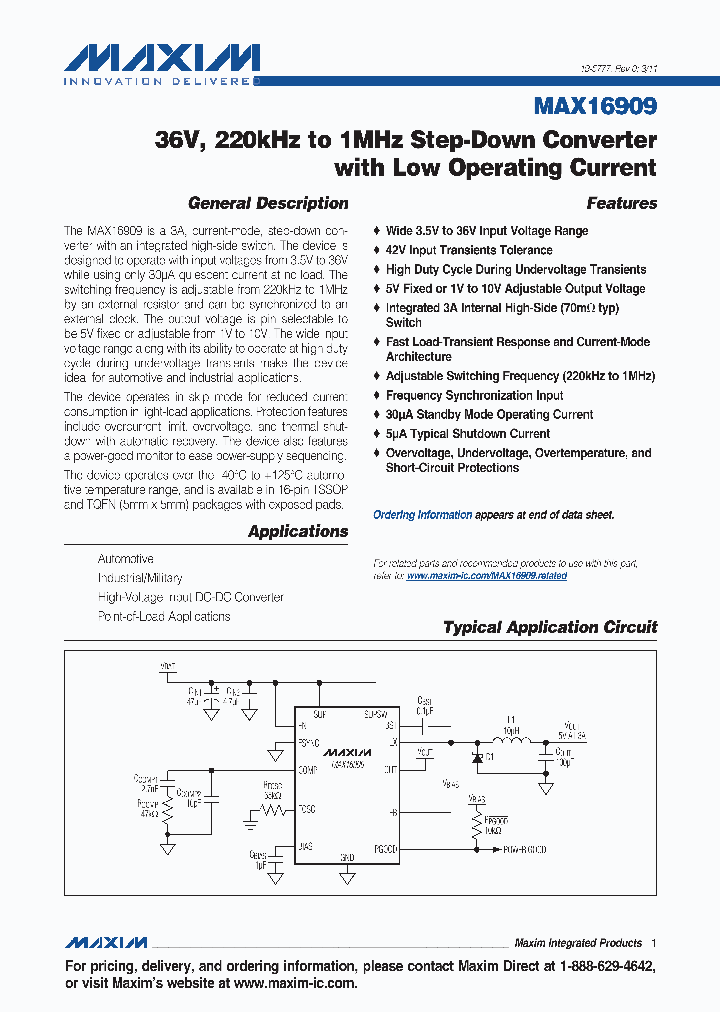 MAX16909RATE_2379910.PDF Datasheet