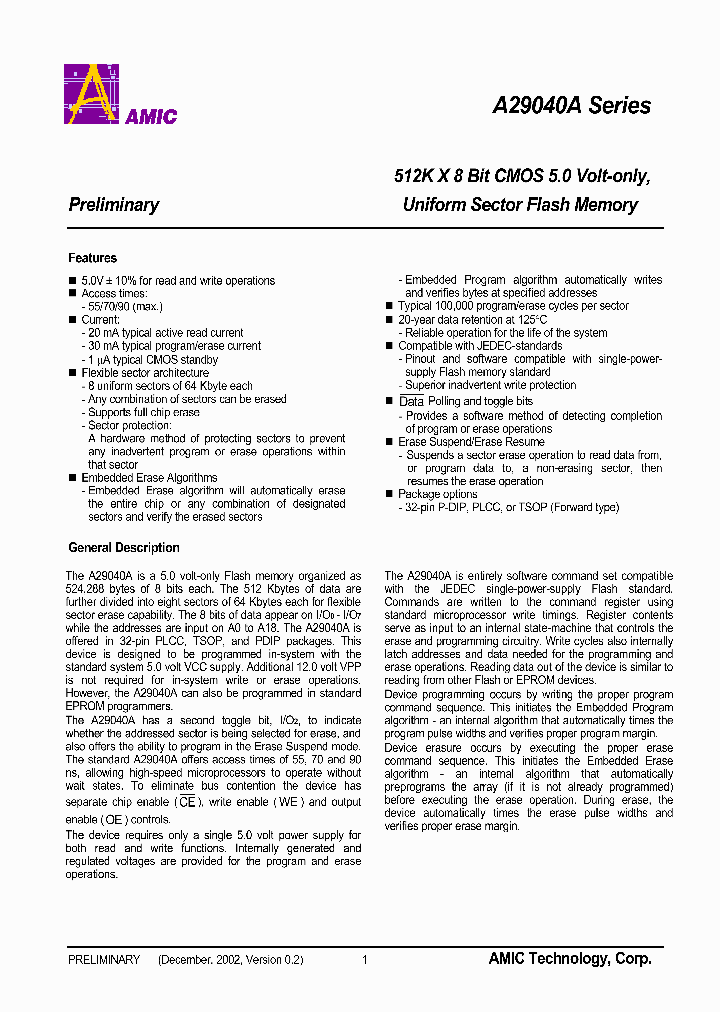 A29040ASERIES_2387113.PDF Datasheet