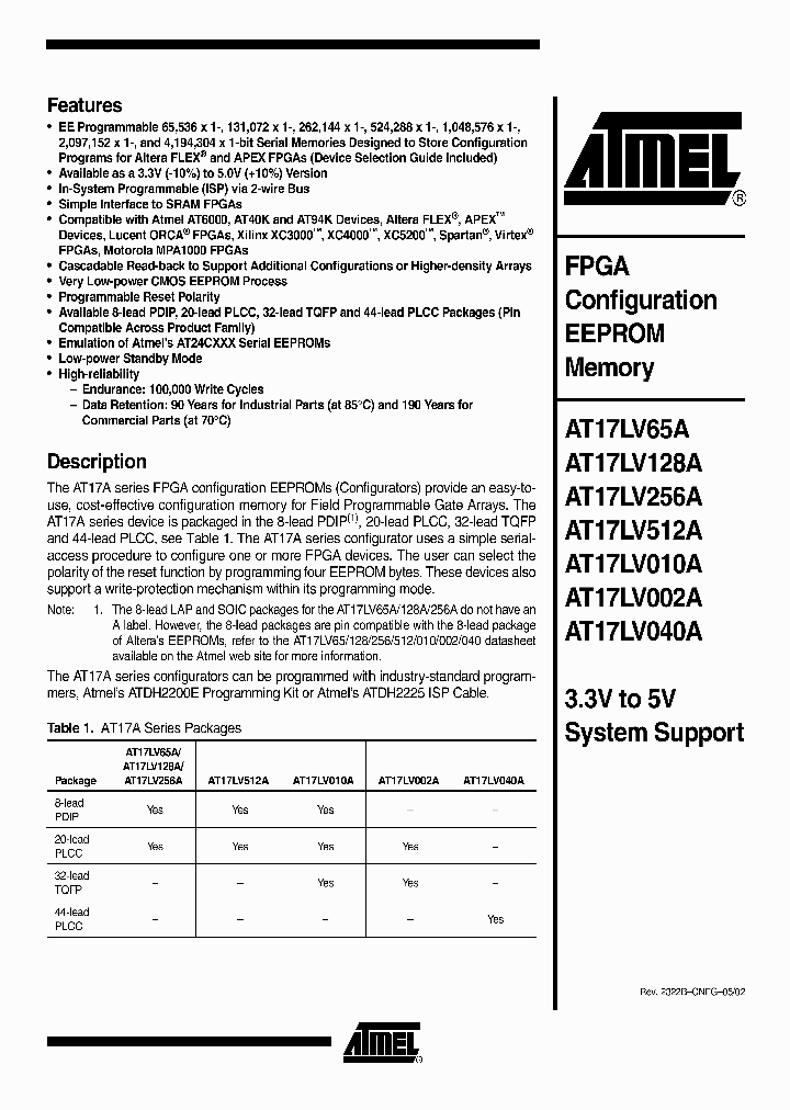 AT17LV040A-10PGC_2391213.PDF Datasheet