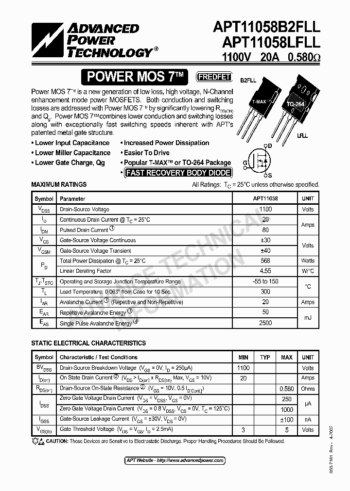 APT11058LFLL_2398872.PDF Datasheet
