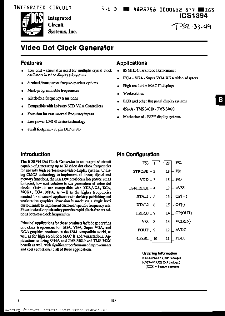ICS1394N063_2404227.PDF Datasheet