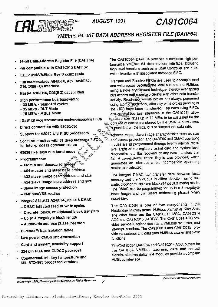 CA91C064-25CF_2405350.PDF Datasheet