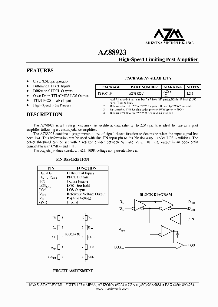 AZ88923_2405468.PDF Datasheet