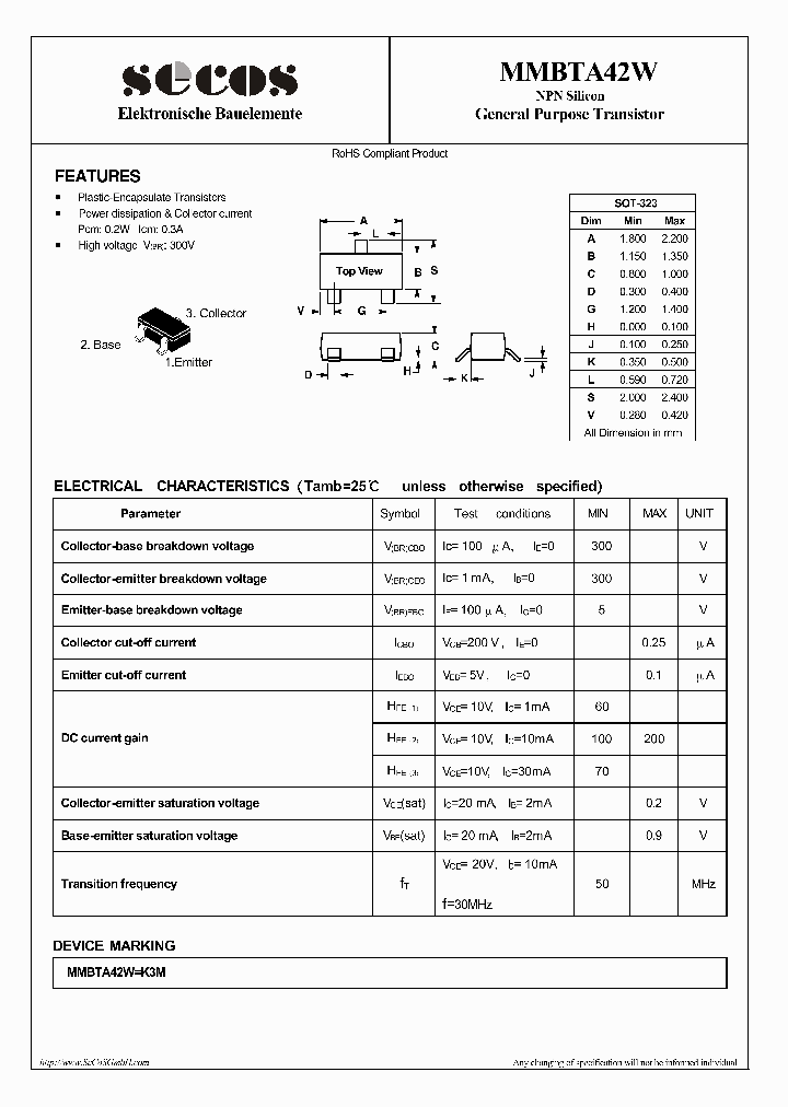 MMBTA42W_2411883.PDF Datasheet