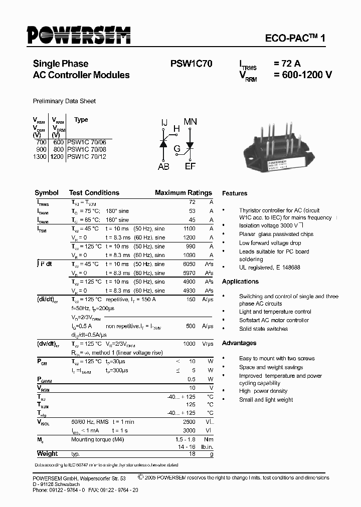 PSW1C70_2411664.PDF Datasheet