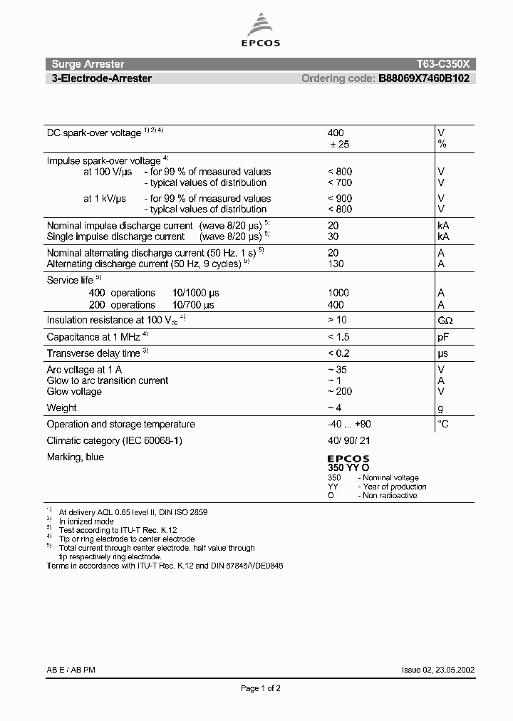 B88069X7460B102_2423540.PDF Datasheet