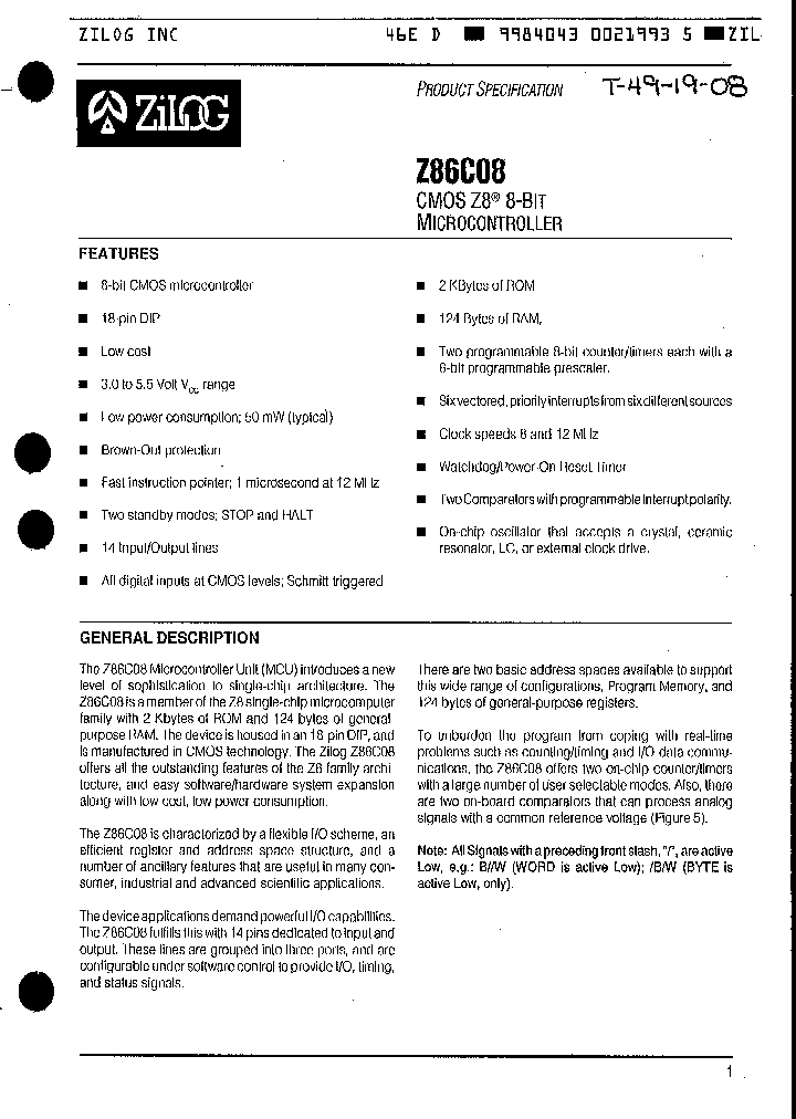 Z86C08-08PSC_2419759.PDF Datasheet