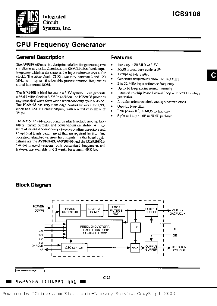 ICS9108-03CS14_2418338.PDF Datasheet