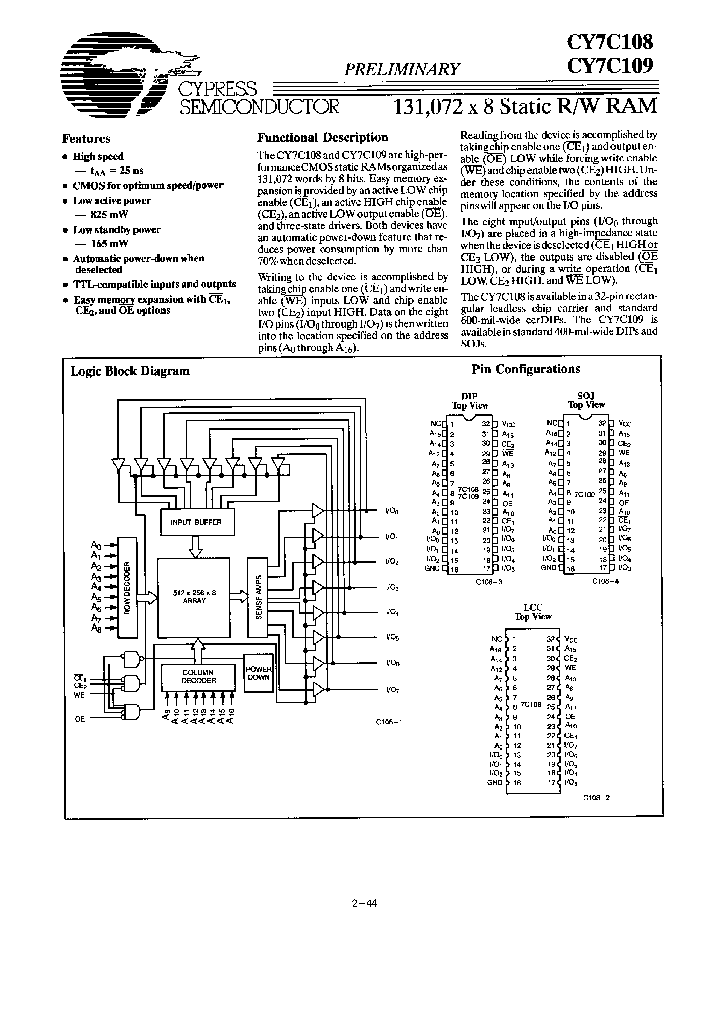 CY7C108-25DMB_2418355.PDF Datasheet