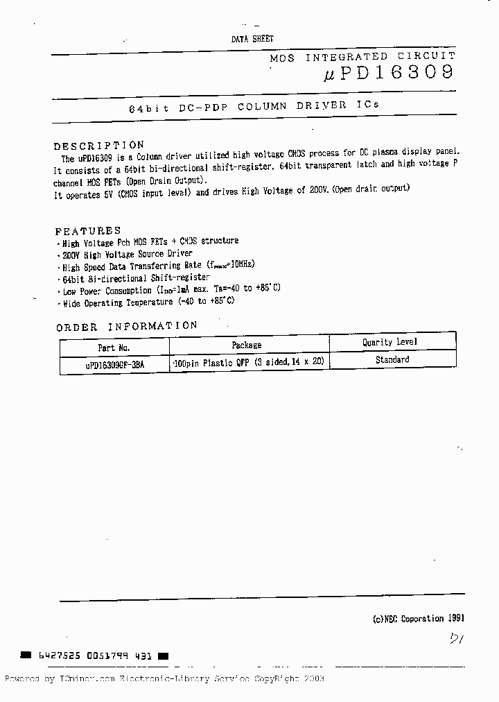 UPD16309GF-3BA_2422841.PDF Datasheet