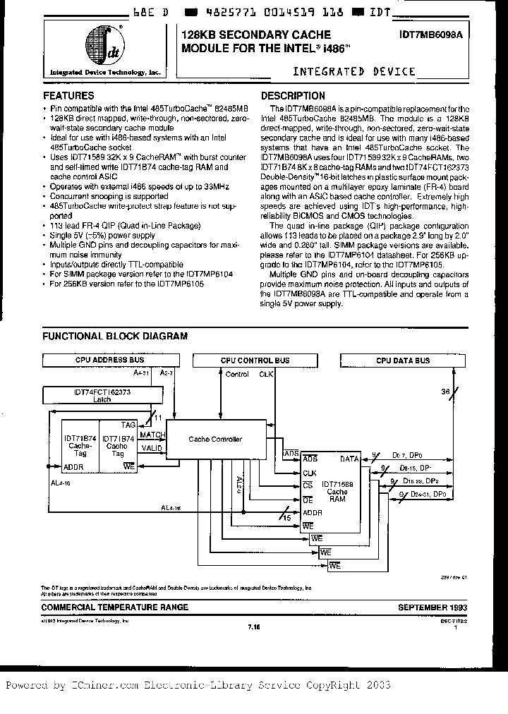 IDT7MB6098SA33K_2424245.PDF Datasheet