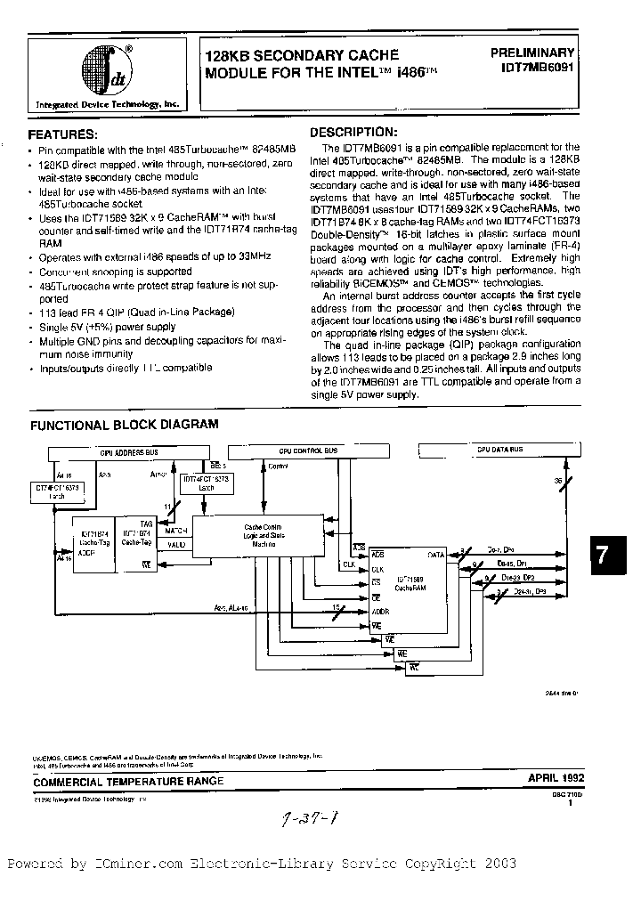 IDT7MB6091S25K_2425939.PDF Datasheet
