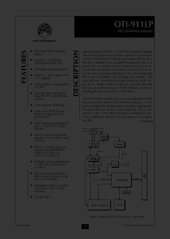 OTI911LP_2426222.PDF Datasheet
