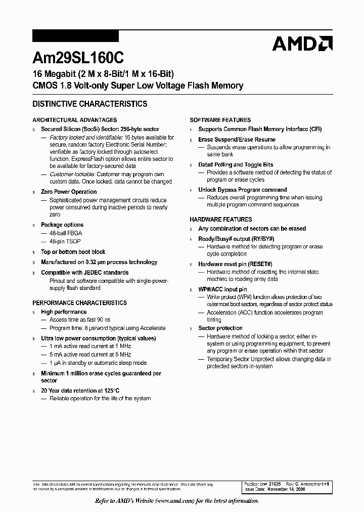 AM29SL160CB-120EC_2431527.PDF Datasheet