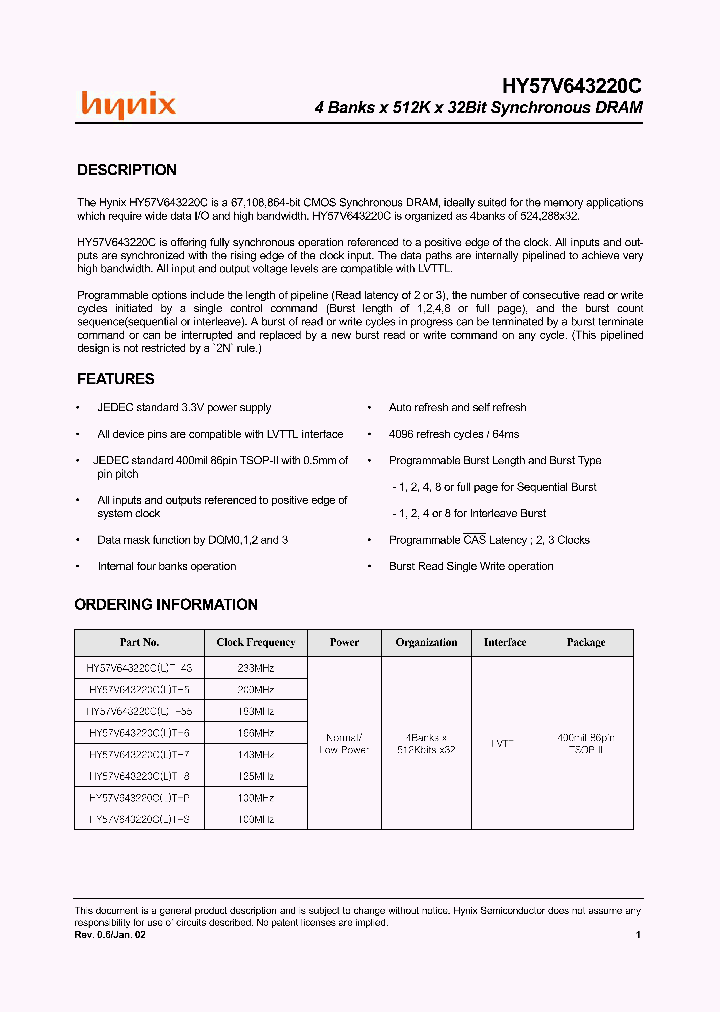 HY57V643220CT-43_2431794.PDF Datasheet