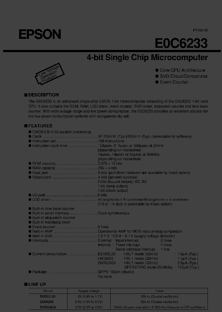 E0C6233Q5_2432244.PDF Datasheet