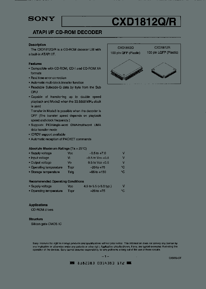 CXD1812QR_2432436.PDF Datasheet