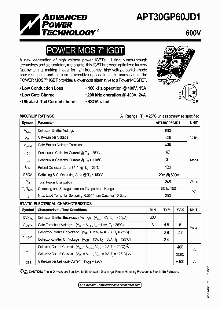 APT30GP60JD1_2435096.PDF Datasheet