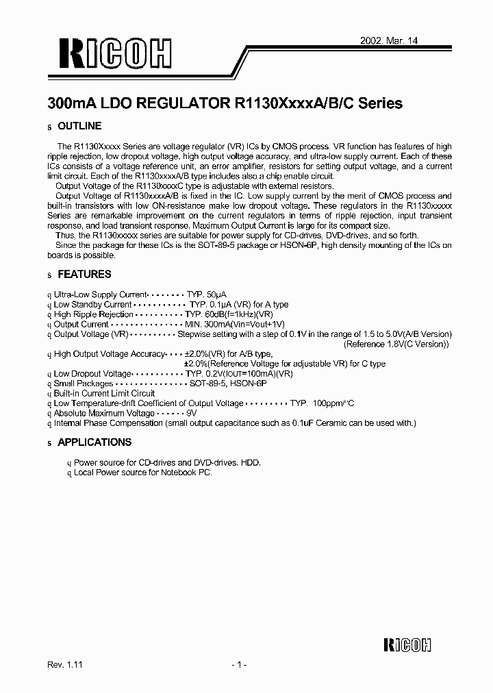 R1130HXXXX_2435771.PDF Datasheet