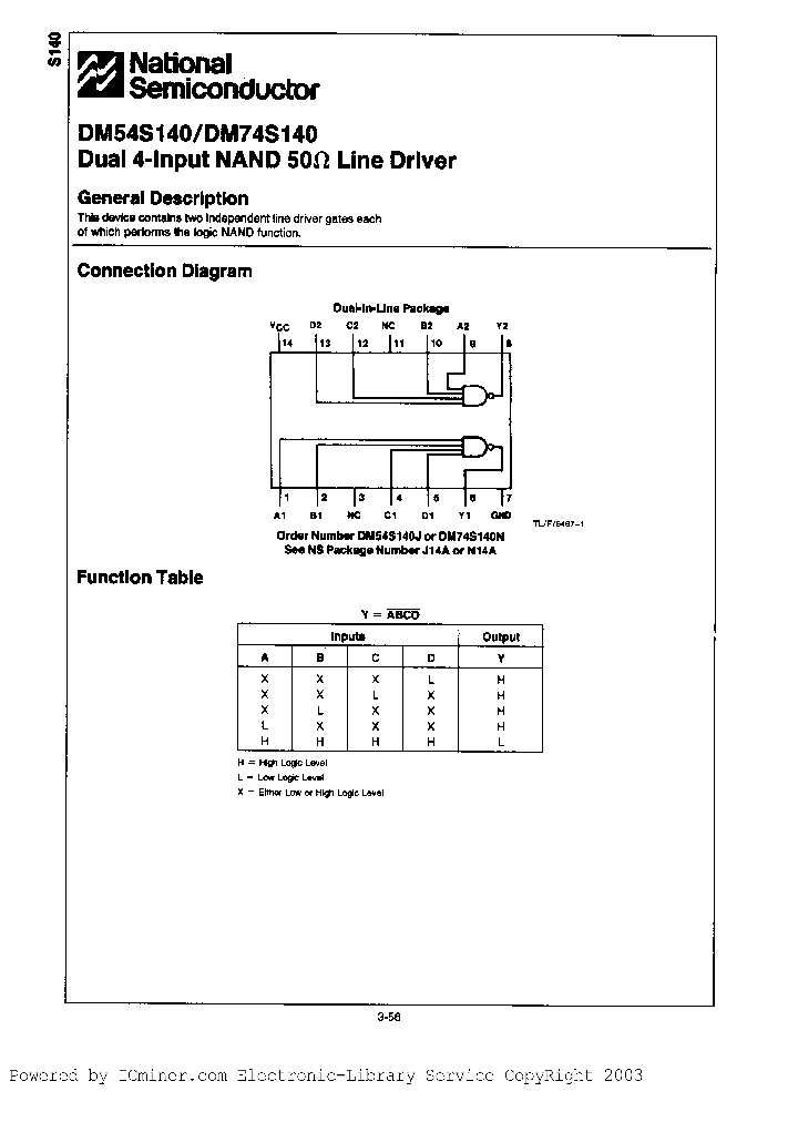 DM54S140J-MIL_2437223.PDF Datasheet