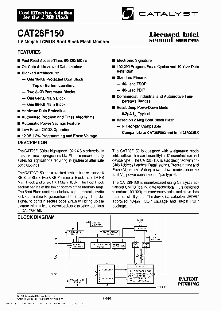 CAT28F150P-90B_2442311.PDF Datasheet