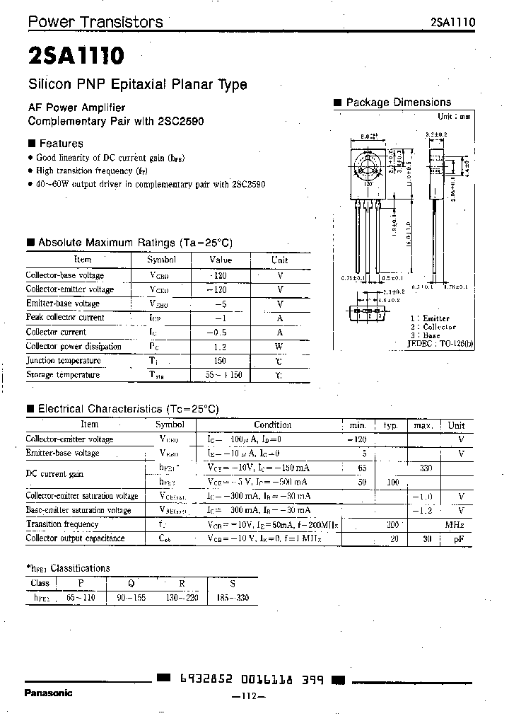 2SA1110Q_2443201.PDF Datasheet