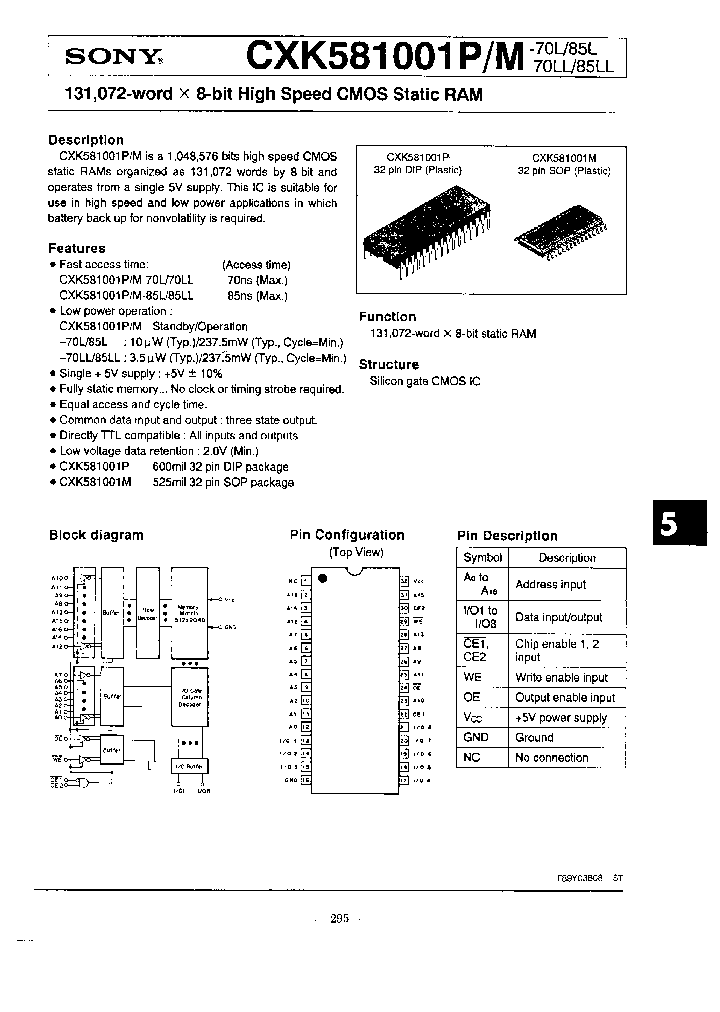 CXK581100YM-15LX_2449652.PDF Datasheet
