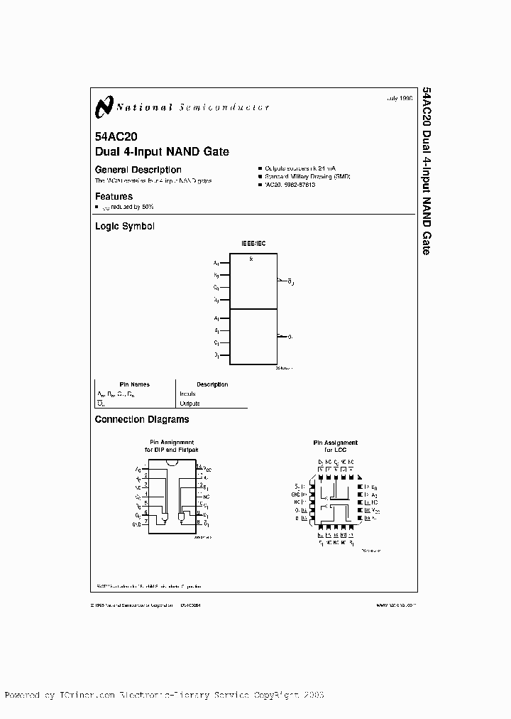 74AC20SCX_2446290.PDF Datasheet