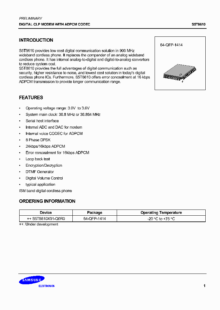 S5T8610X01-Q0R0_2449409.PDF Datasheet