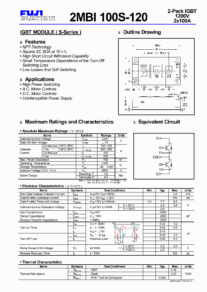 2MBI100S-120_2456935.PDF Datasheet
