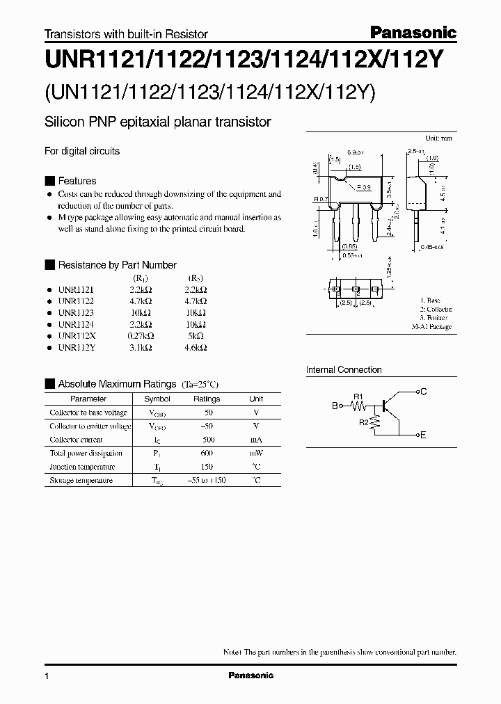 UNR112YUN112Y_2458646.PDF Datasheet