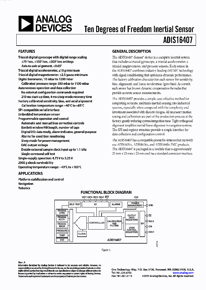 ADIS16407_2459620.PDF Datasheet