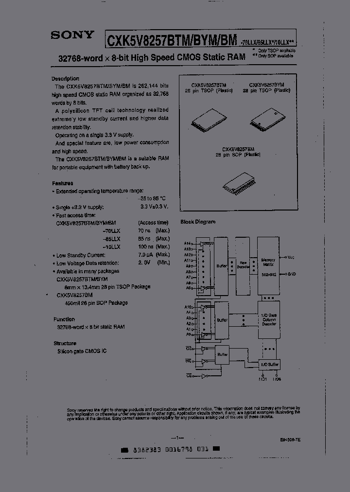 CXK5V8257BM-10LLX_2462665.PDF Datasheet