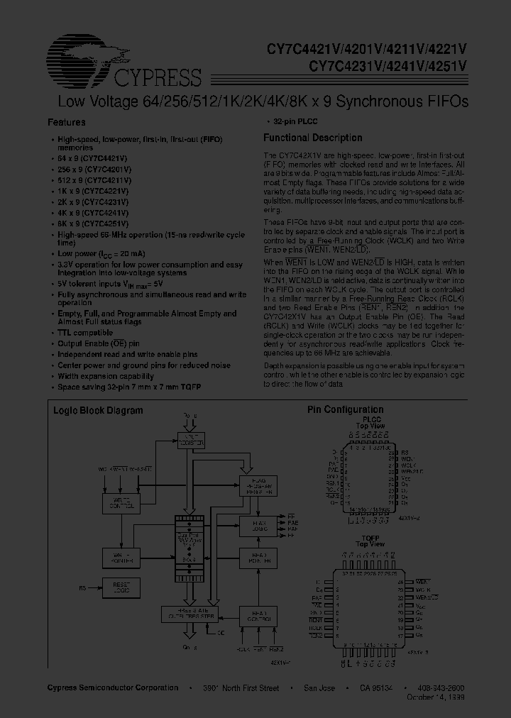 CY7C4221V-35AC_2466328.PDF Datasheet