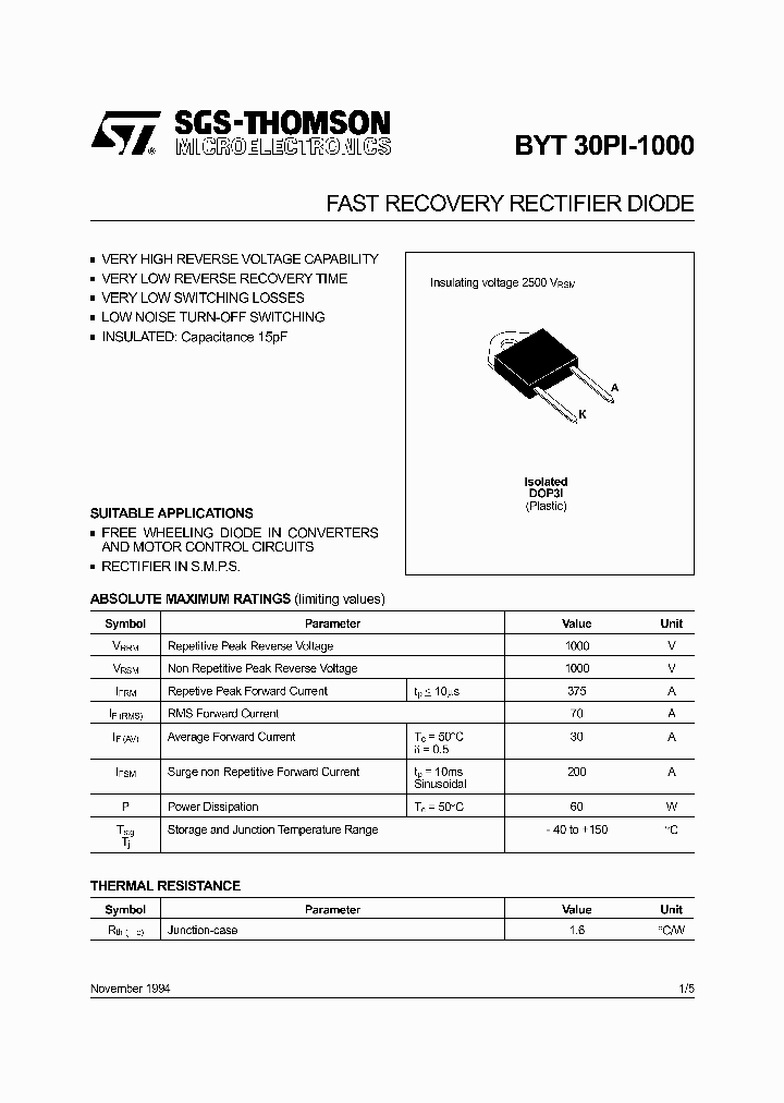 BYT30PI-1000_2467139.PDF Datasheet