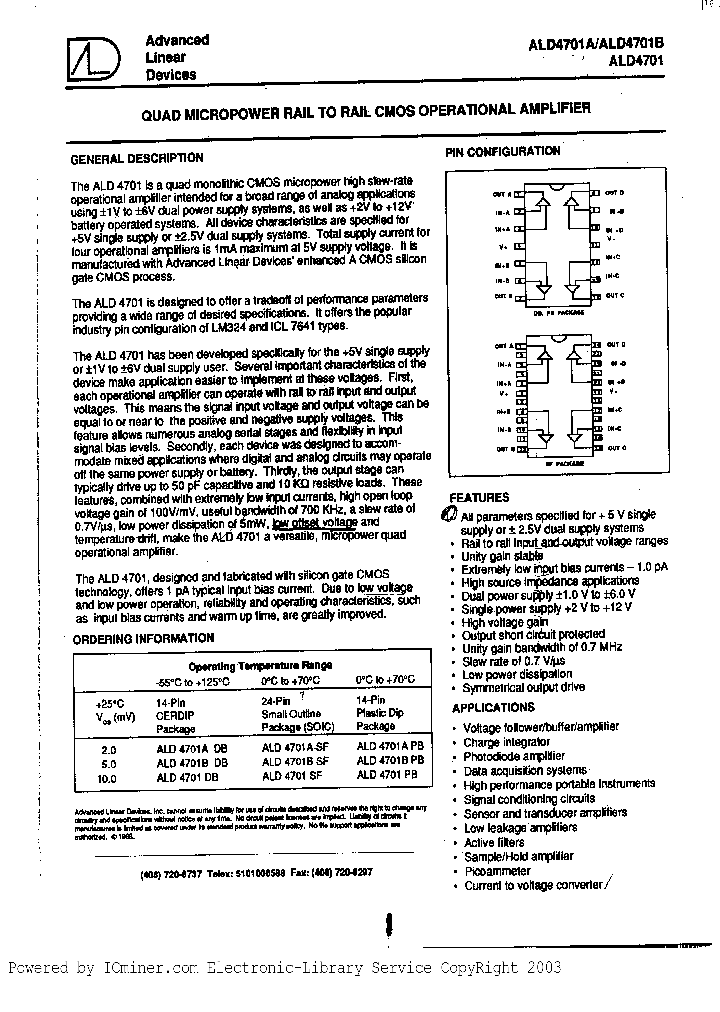 ALD4701ASF_2467185.PDF Datasheet