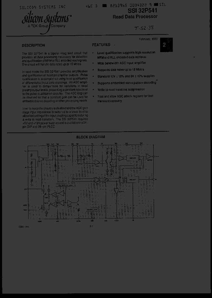 SSI32P541-CH_2470275.PDF Datasheet