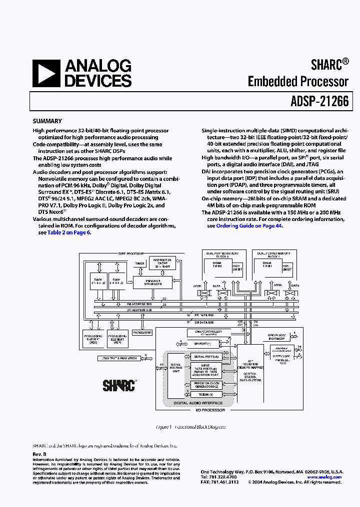 ADSP-21266SKSTZ-2B_2472683.PDF Datasheet