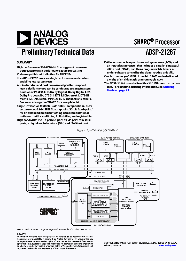 ADSP-21267SKSTZ-X_2472685.PDF Datasheet