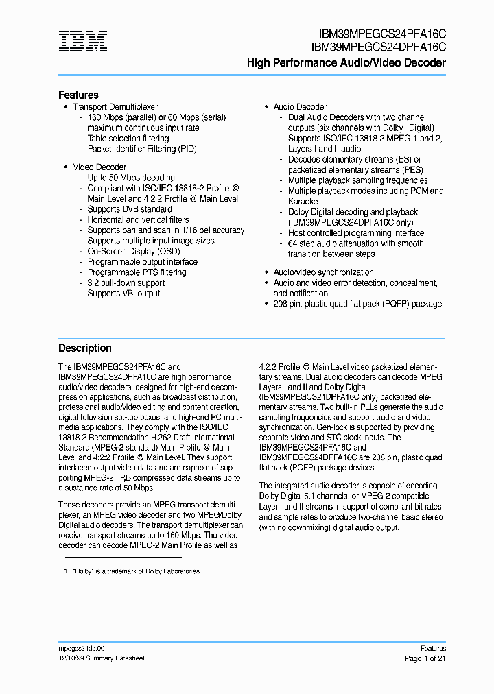 IBM39MPEGCS24DPFA16C_2478388.PDF Datasheet