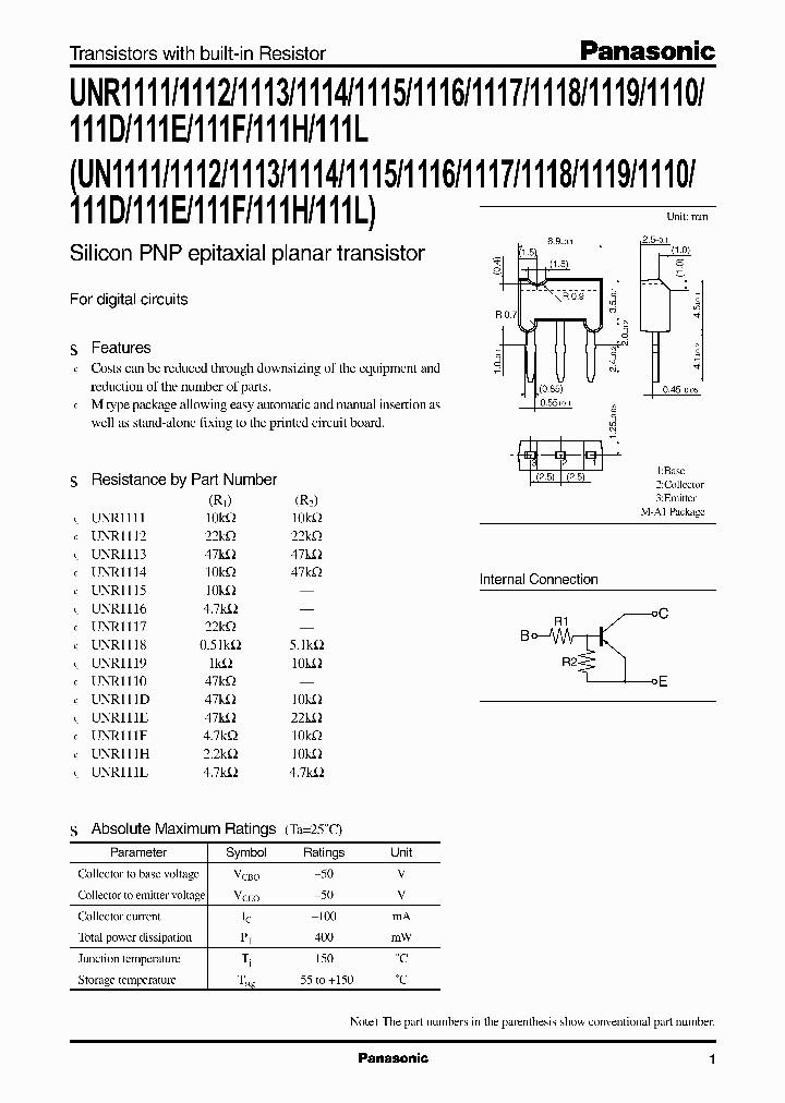 UNR111FUN111F_2478482.PDF Datasheet
