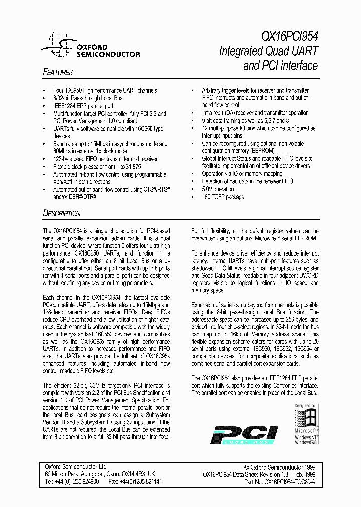 OX16PCI954-TQC60-A_2480742.PDF Datasheet