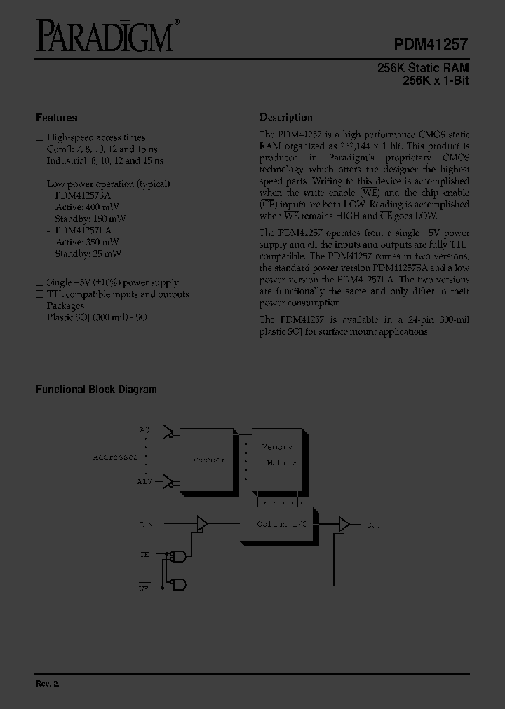 PDM41257SAS7SO_2483616.PDF Datasheet