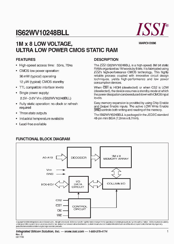 IS62WV10248BLL-55BLI_2487723.PDF Datasheet