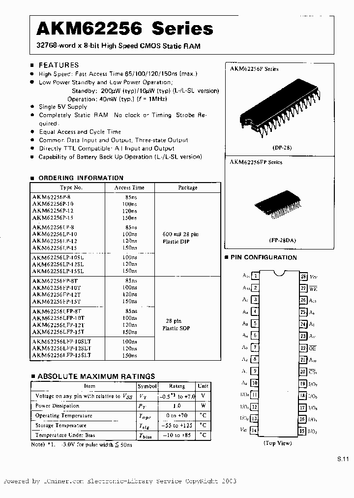 AKM62256LFP-10SLT_2489196.PDF Datasheet