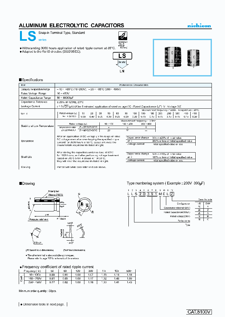 LLS1E103MELA_2490148.PDF Datasheet