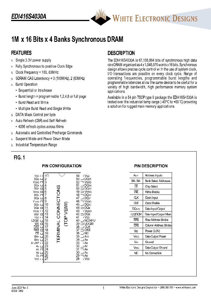 EDI416S4030A10SI_2490300.PDF Datasheet